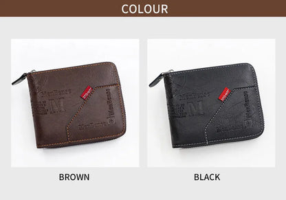 Vintage pu leather wallet for men