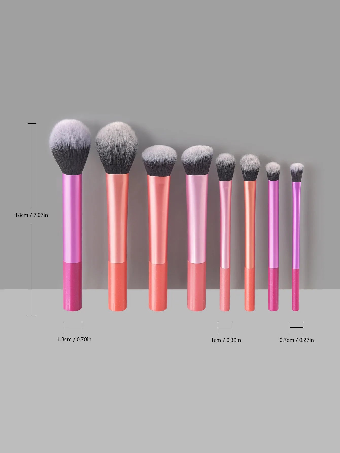 Synthetic makeup brushes