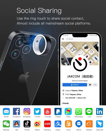 Advanced smart ring with social sharing features