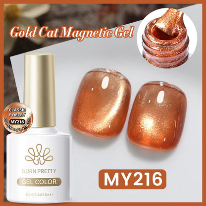 Black cat eye magnetic gel polish