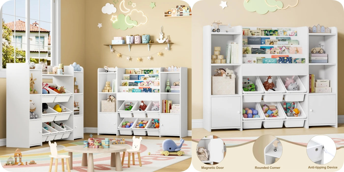 White kids storage unit