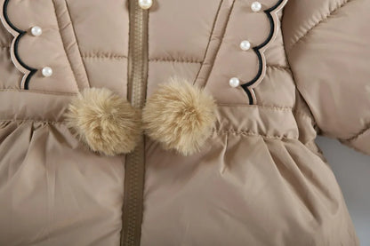 Nuoying brand girls winter jacket