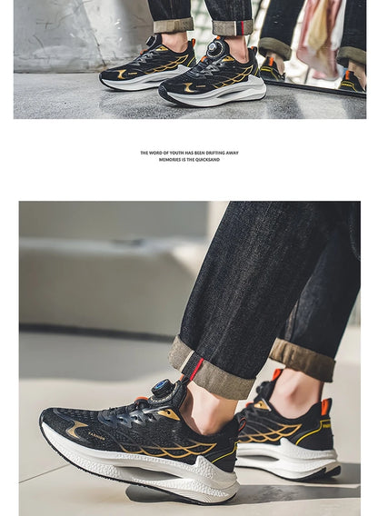 Breathable mesh running shoes for men