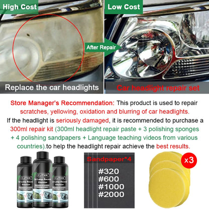Ceramic coating headlight restoration kit