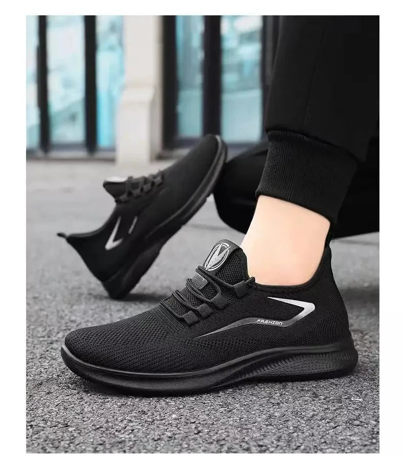Breathable mesh sneakers with non-slip sole