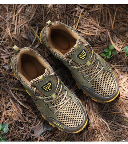 Breathable mesh hiking shoes with eva insole