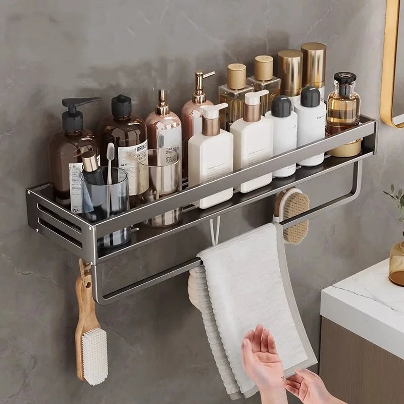 corner shower shelf - Bathroom Accessories - Shower Corner Shelf with Towel Bar