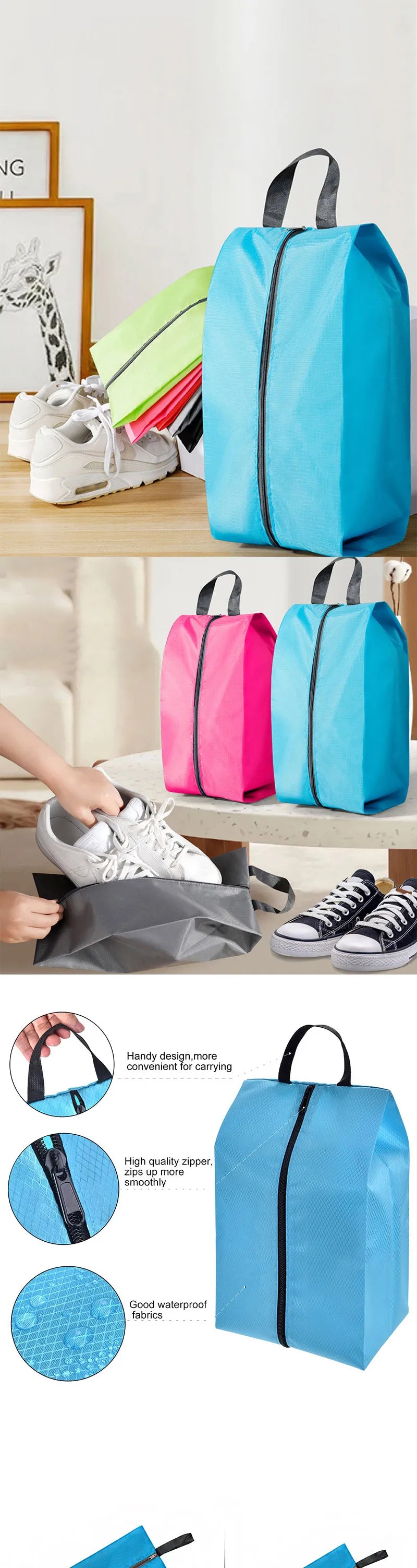 packing tips shoe organization - Travel Accessories - Waterproof Shoe Storage Bag