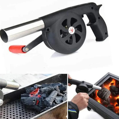 Manual bbq air blower for camping
