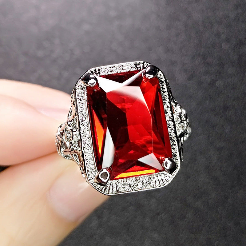 Adjustable ruby ring