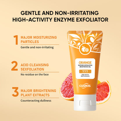 Cosmos Orange Enzyme Exfoliating vitamin C glow skincare gel texture