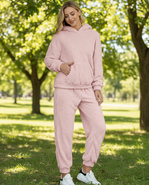 pink fleece tracksuit fleece pajama pants for woman